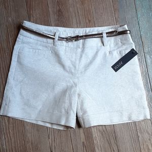 NEW Linen Metallic Shorts w/ Belt